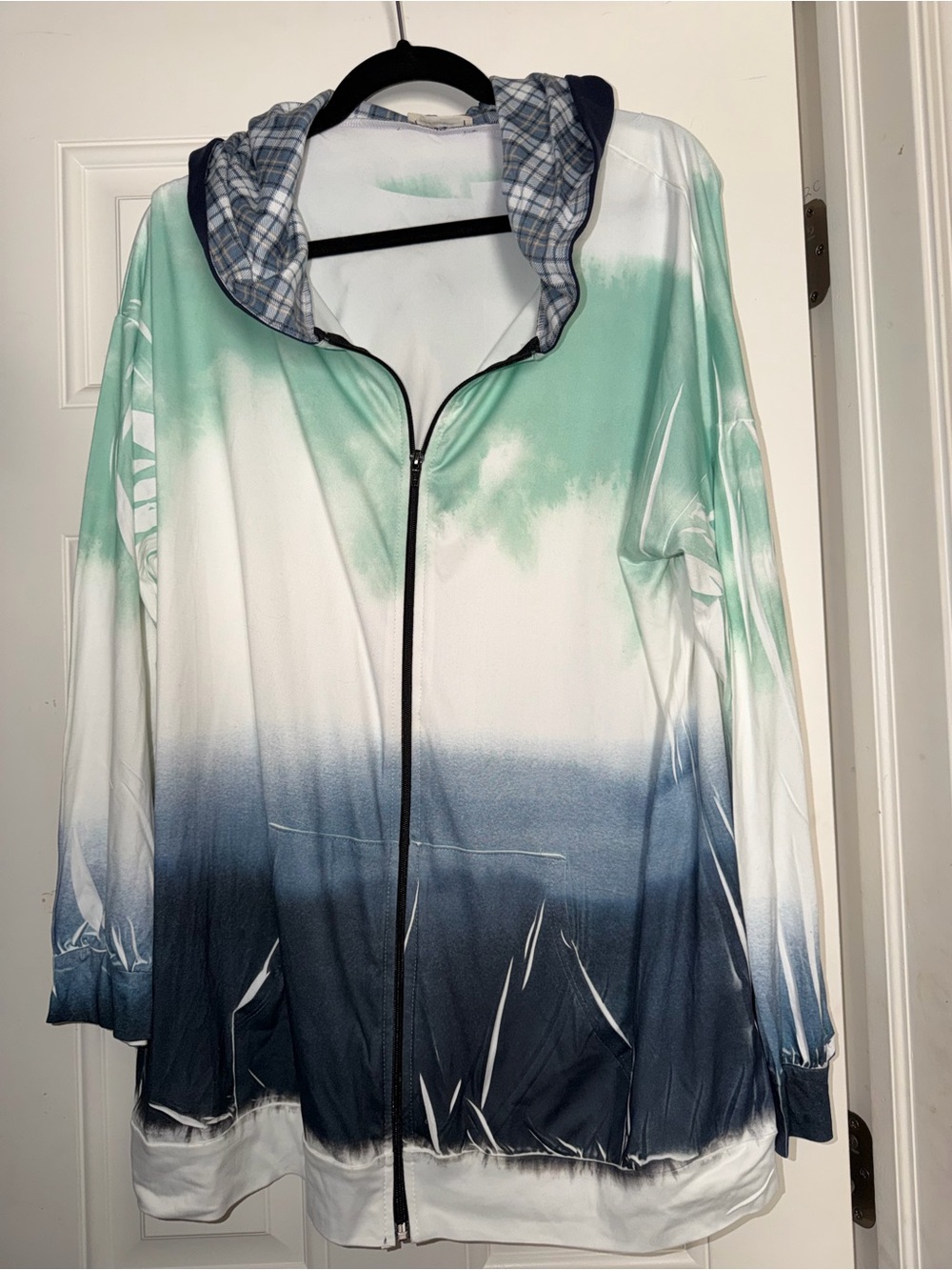 NWOT Blumin Apparel Womens Ombre Zip-Up Hoodie Jacket size 3XL